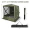Costway 6.7 FT x 6.7 FT 4-Panel Pop up Camping Gazebo Quick-Set with 2 Sunshade Cloths Coffee/Green